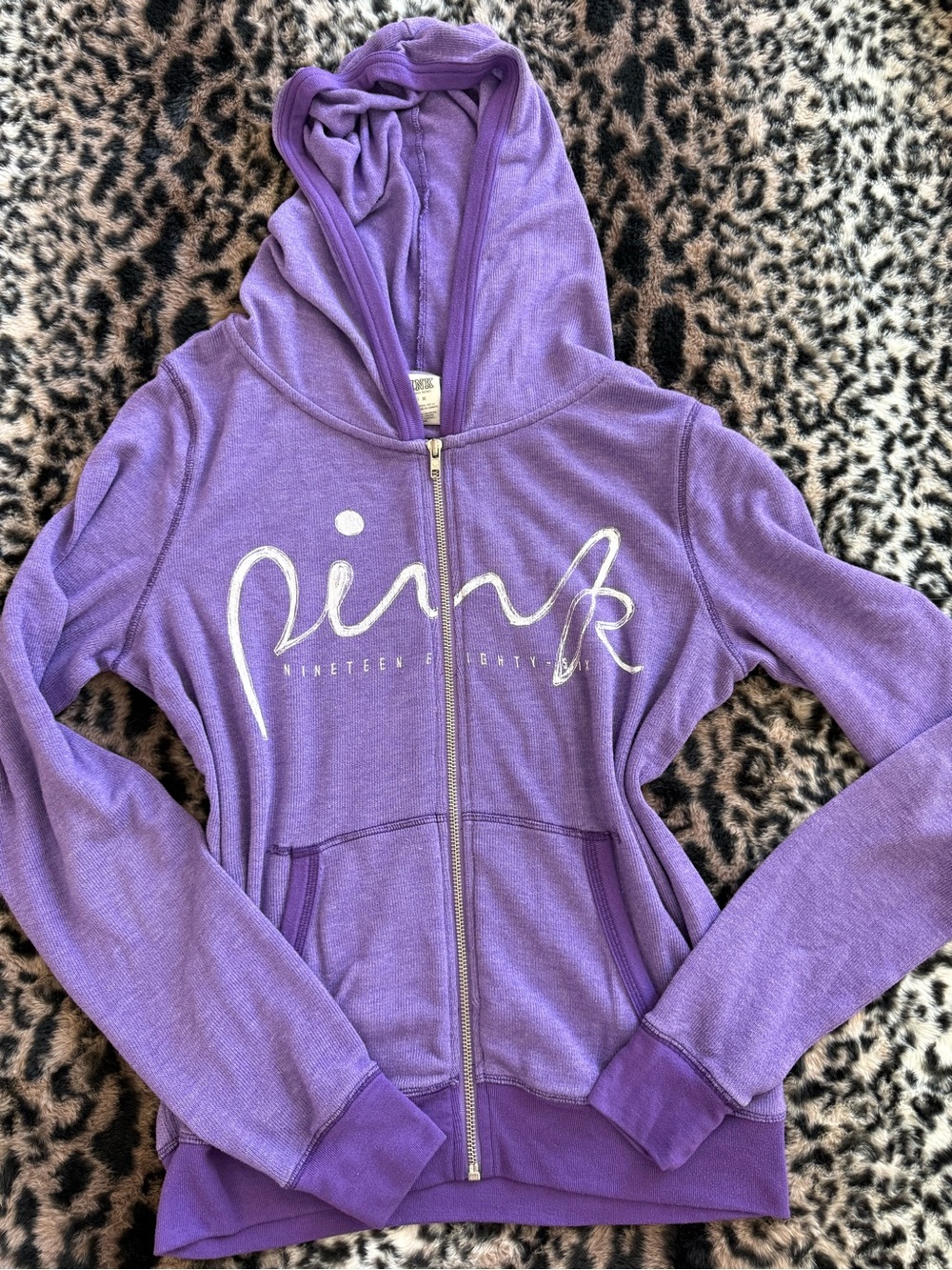 PINK Purple Zip-Up Hoodie